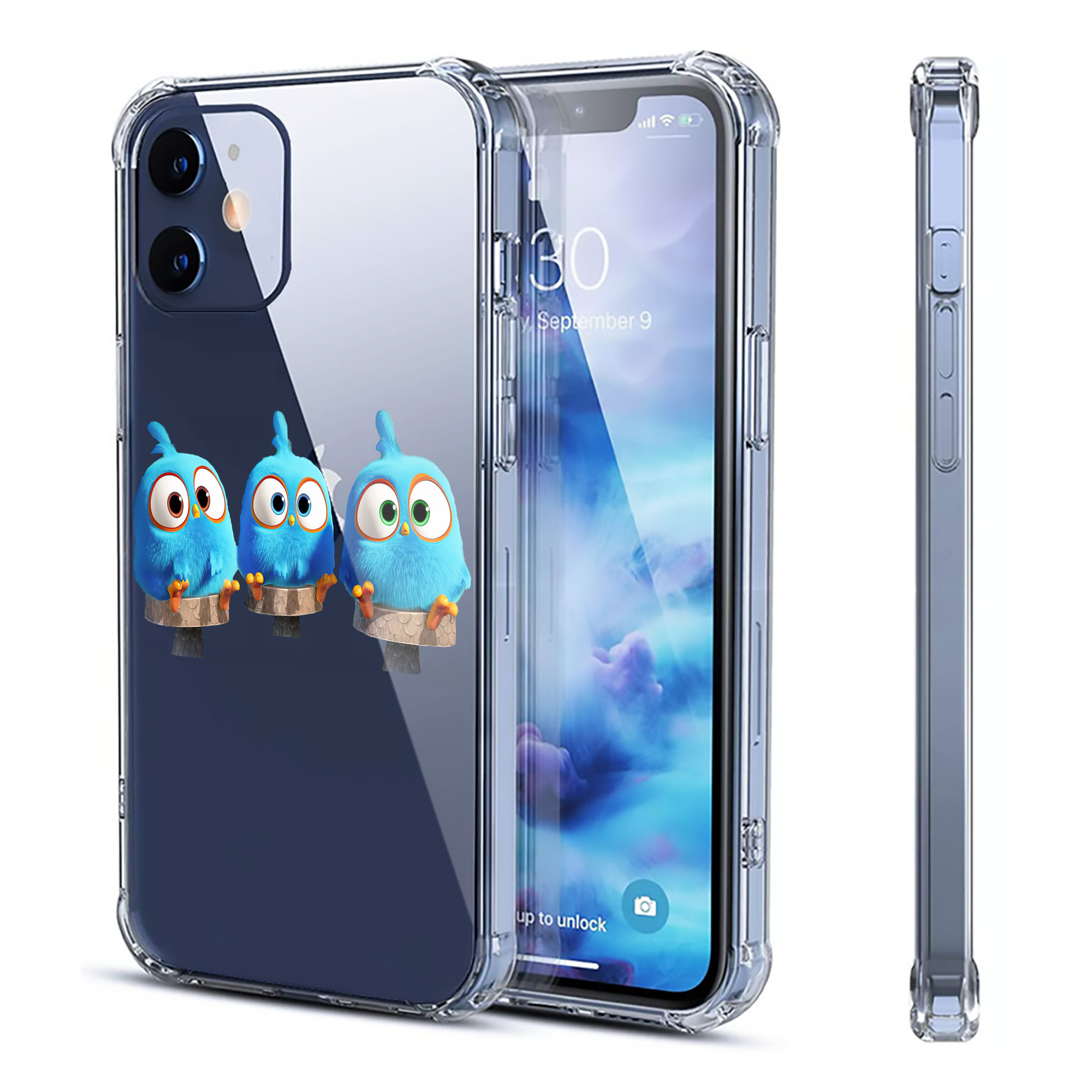 （画像用） Angry Birds アングリーバード 【iPhone 12シリーズ対応】透明スマホケース（クリアソフトケース）